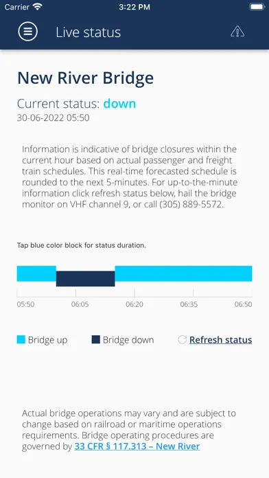 Bridge Schedule 스크린샷