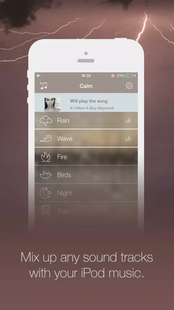 Ảnh chụp màn hình của Calm Lite - Ambient sounds to wash away distraction