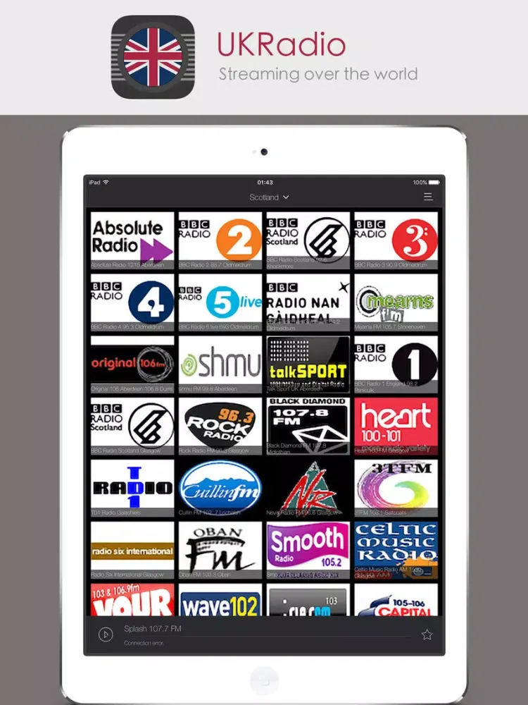 Capturas de pantalla de UKRadio - Listen Radio from UK iPad 