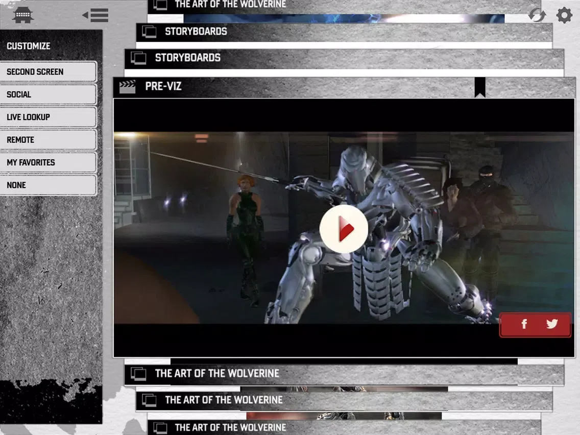 ภาพหน้าจอของ The Wolverine - Second Screen App iPad 