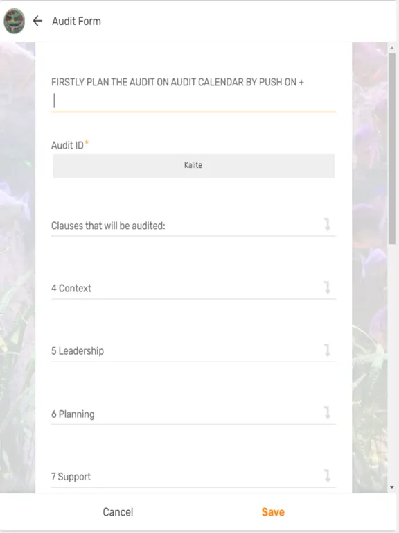 Quality Audit iPad  স্ক্রিনশট