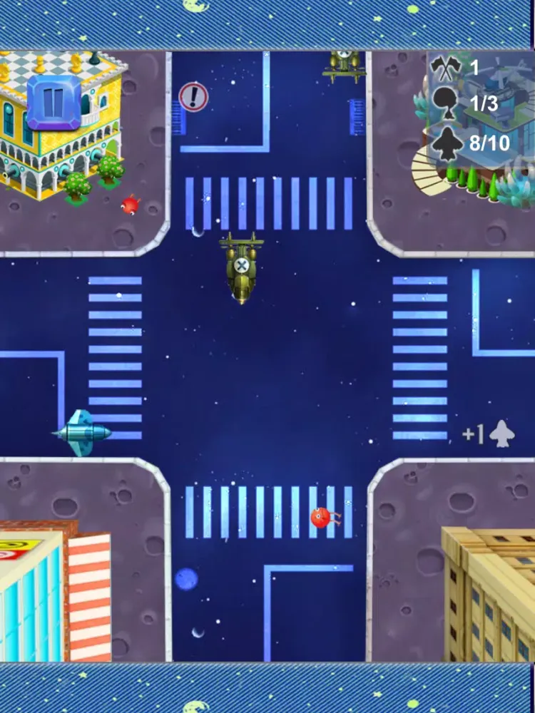Tangkapan layar Aliens Crossing The Road Free - Space Line iPad 