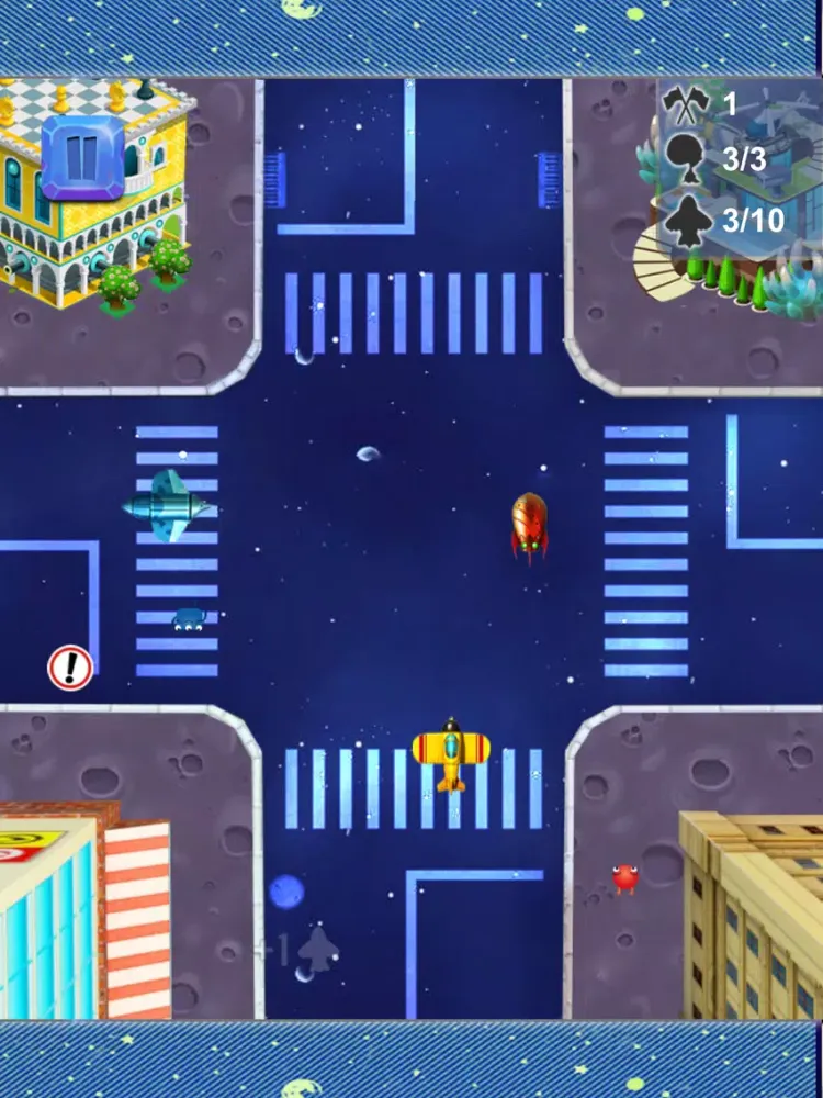 Tangkapan layar Aliens Crossing The Road Free - Space Line iPad 