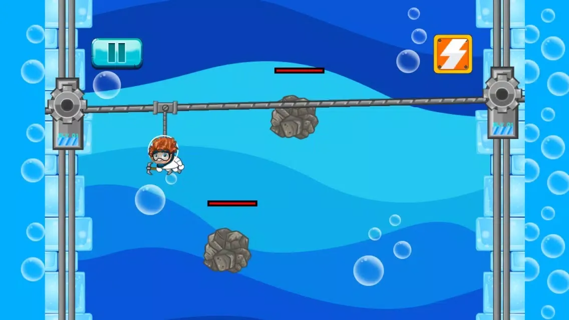 Deep Sea Challenge Free - Similar steps under a cute underwater world game স্ক্রিনশট