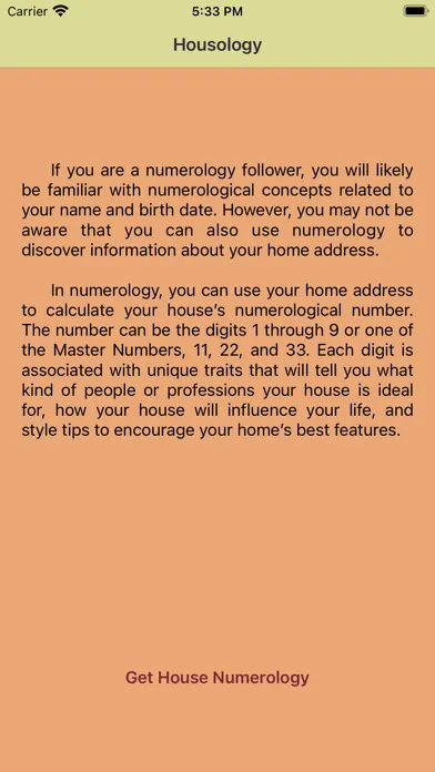 Capturas de tela do Houseology Calculator