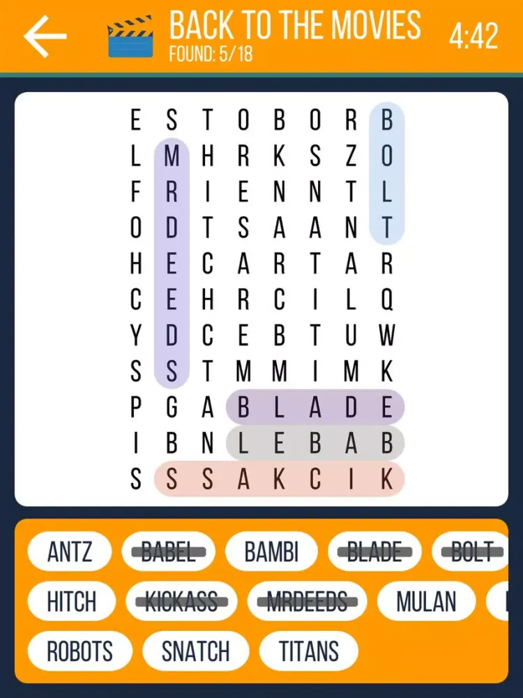Ảnh chụp màn hình của Wordporium iPad 