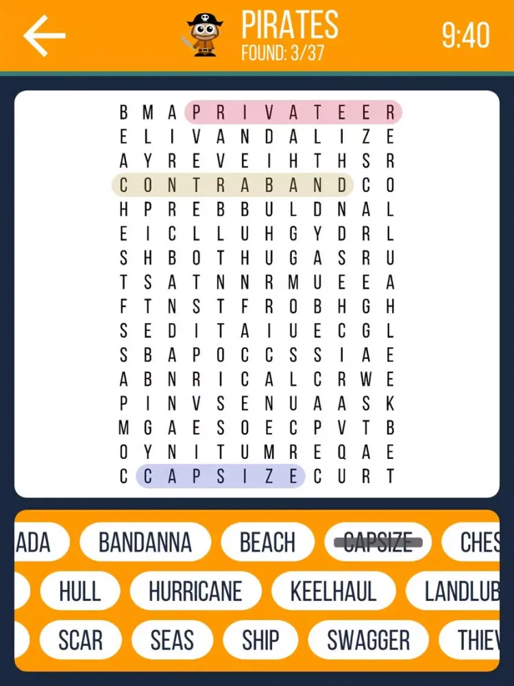 Ảnh chụp màn hình của Wordporium iPad 
