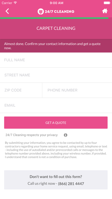 Screenshot di 24/7 Cleaning App - Find top cleaners in your area