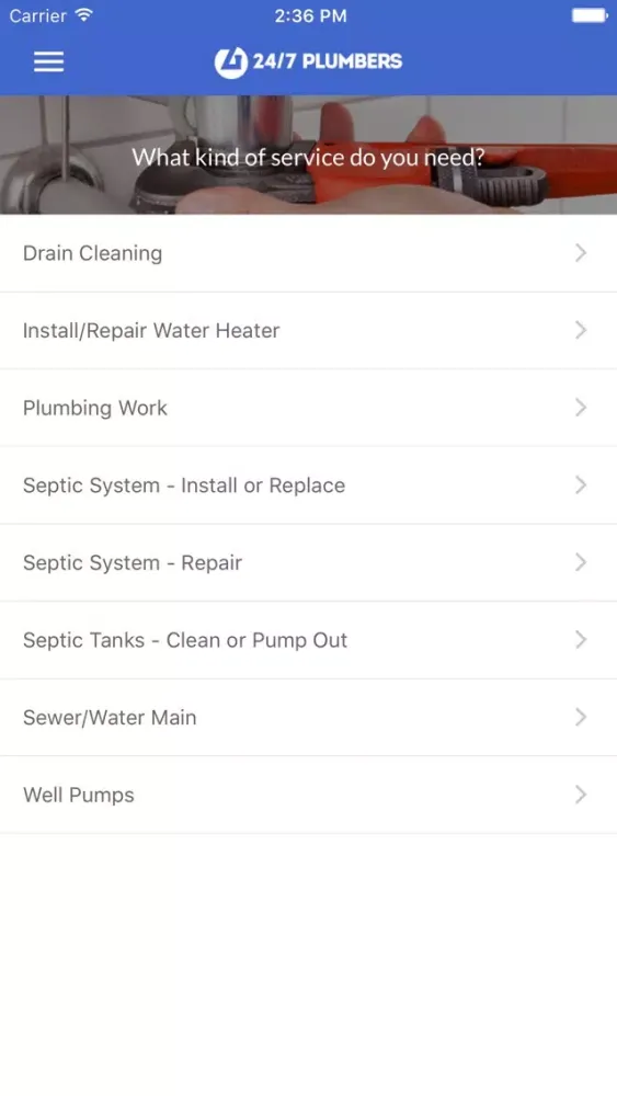 24/7 Plumbing App - Find qualified plumbers in your area for drain cleaning, plumbing repairs, plumbing installations, water heater repair and all other projects. स्क्रीनशॉट