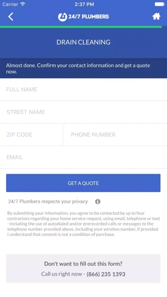 24/7 Plumbing App - Find qualified plumbers in your area for drain cleaning, plumbing repairs, plumbing installations, water heater repair and all other projects. स्क्रीनशॉट