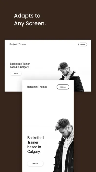 Capturas de tela do GIZI — Website Builder