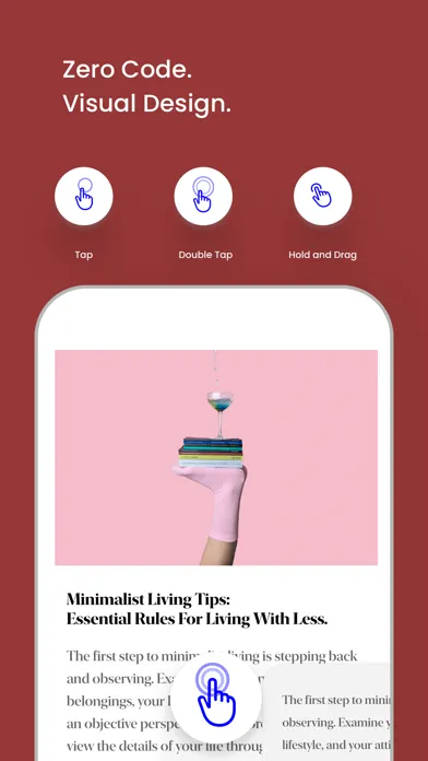 Capturas de tela do GIZI — Website Builder