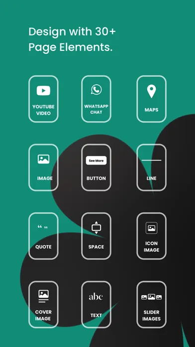 Capturas de tela do GIZI — Website Builder