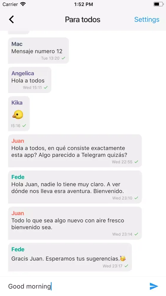 Скриншоты Verbosity Chat