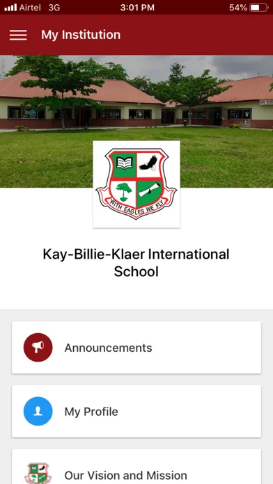 Capturas de tela do Kay Billie Klaer Int School
