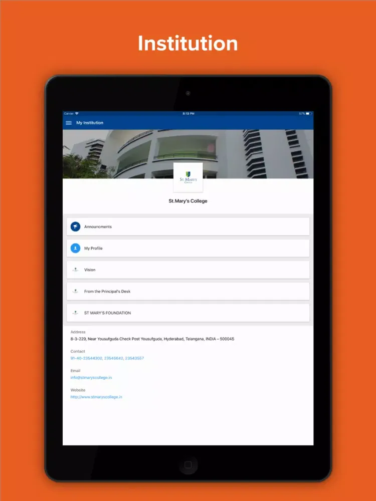 St Mary's College iPad  سکرین شاٹس