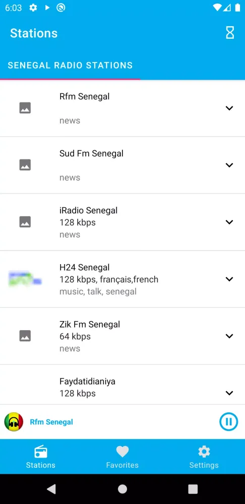Senegal Radio Stations Screenshots