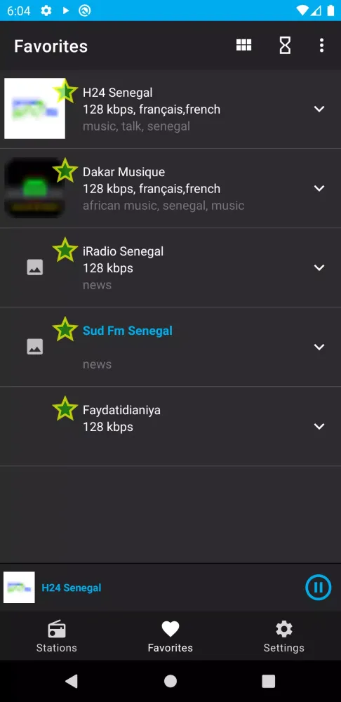 Senegal Radio Stations Screenshots