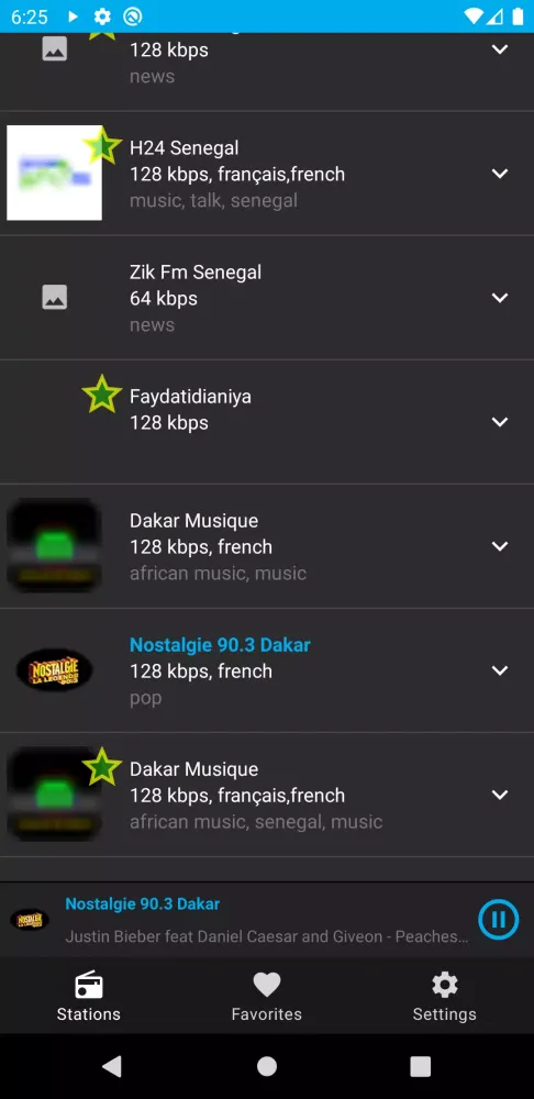 Senegal Radio Stations Screenshots