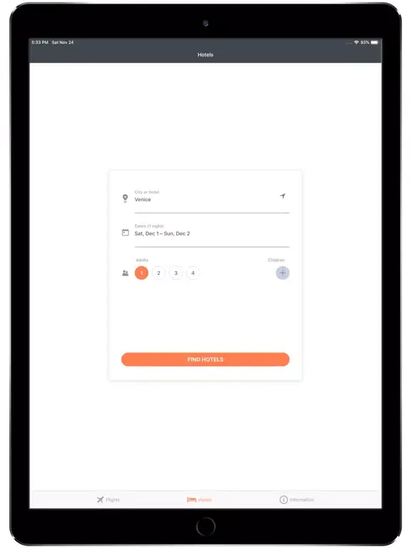 AirTickets Online iPad  স্ক্রিনশট