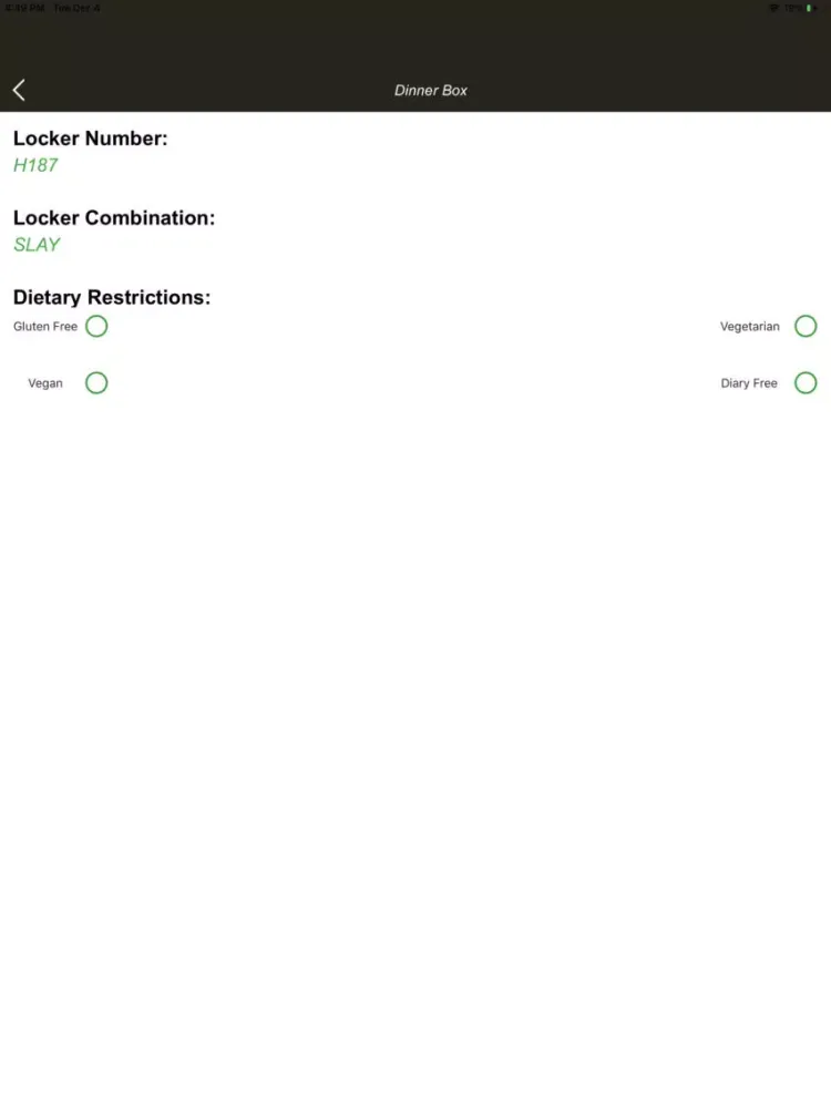 FoodLocker iPad  Ekran Görüntüleri