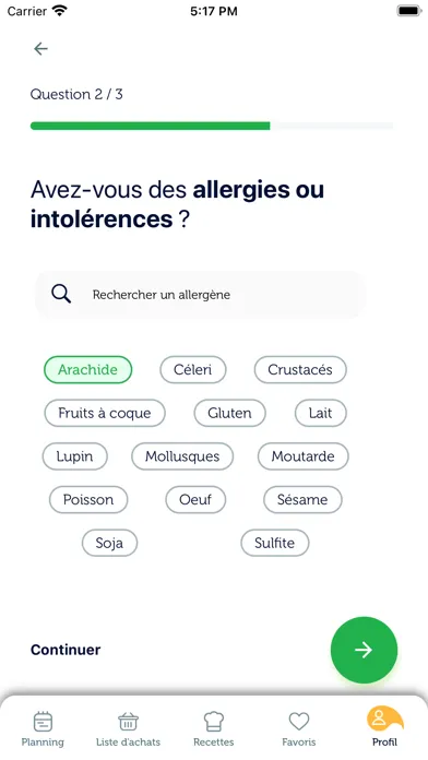 Zrzuty ekranu Feed Easy, planifiez vos repas