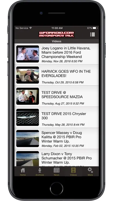 WFO Radio NHRA NASCAR Podcast Screenshots