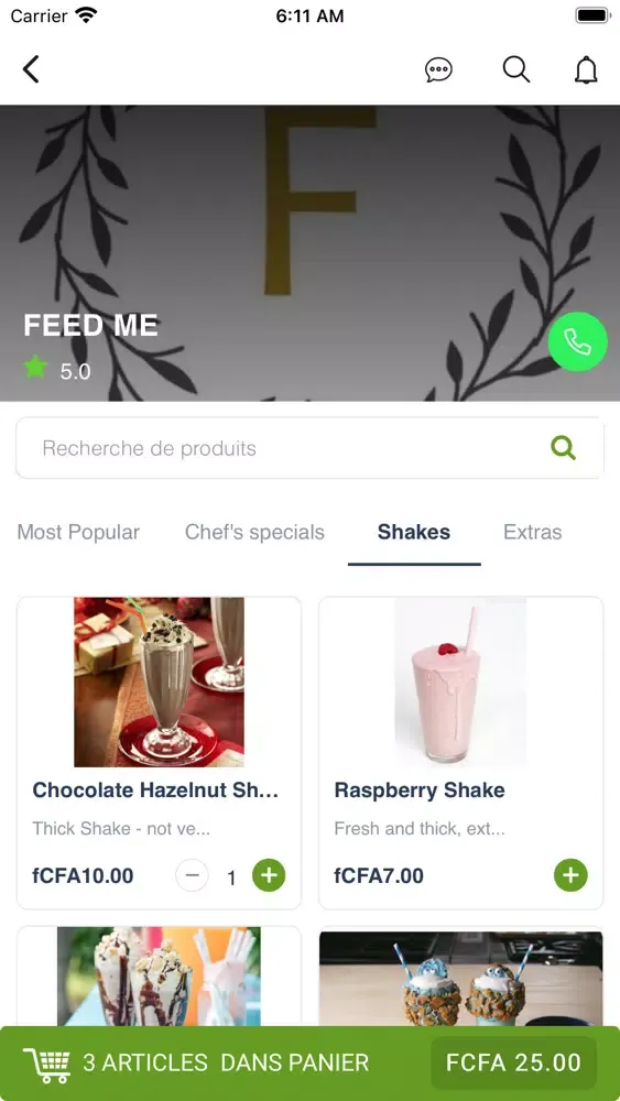 FeedMe Ekran Görüntüleri