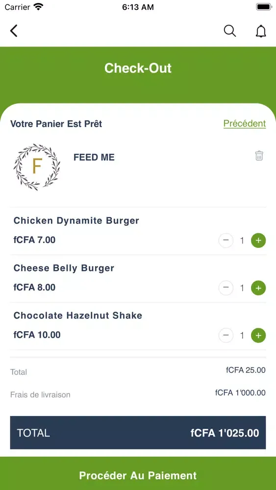 FeedMe Ekran Görüntüleri