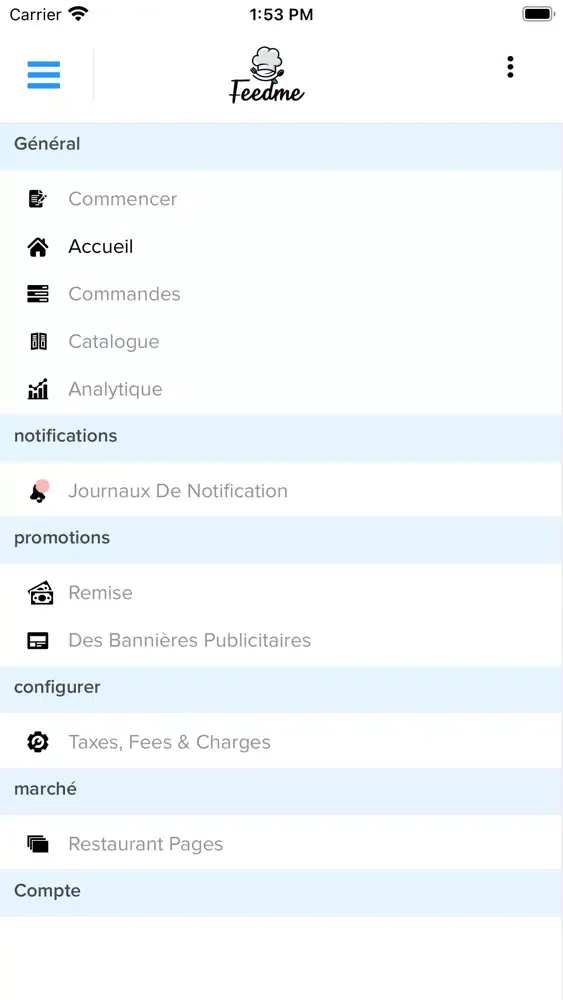 Screenshot di FeedMe Merchant