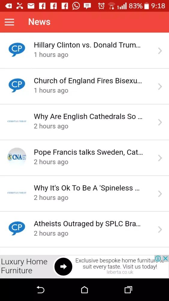 World Christian News Feeds Ekran Görüntüleri