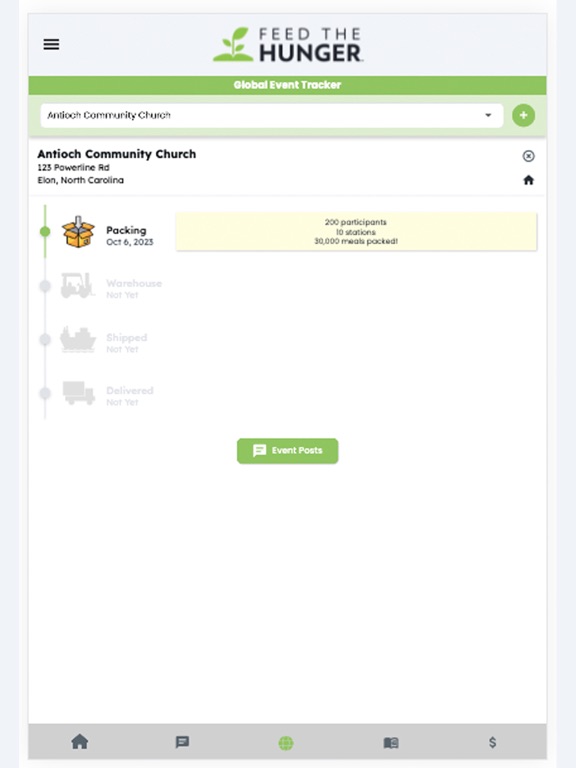 Feed the Hunger App iPad  Screenshots