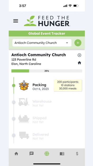 Feed the Hunger App Screenshots