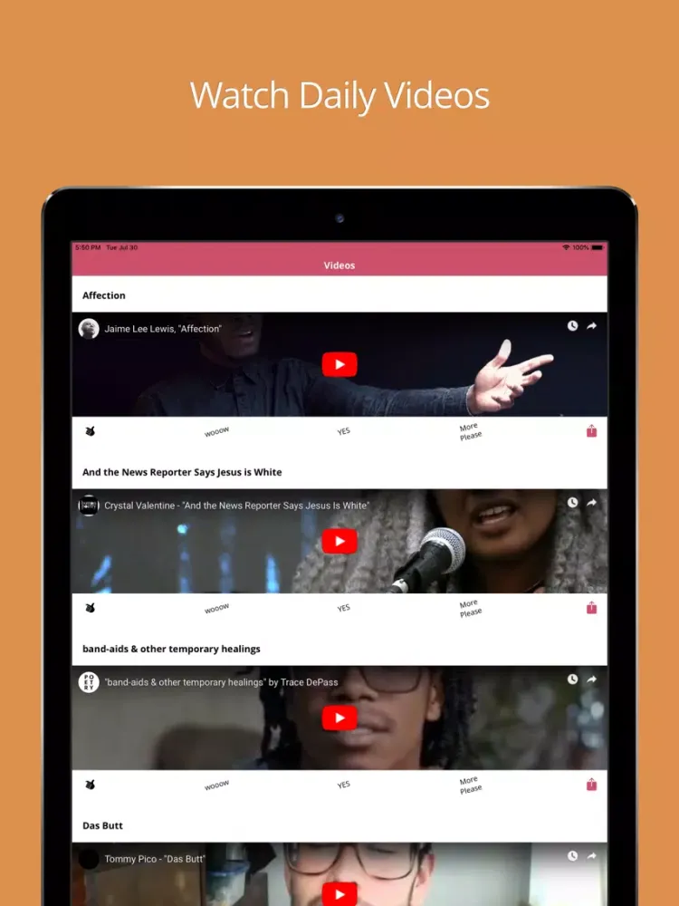 Tangkapan skrin Feel - Comedy & Poetry in NYC iPad 