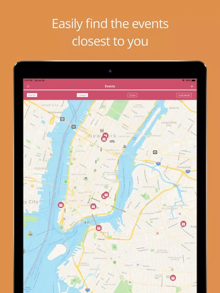 Tangkapan skrin Feel - Comedy & Poetry in NYC iPad 
