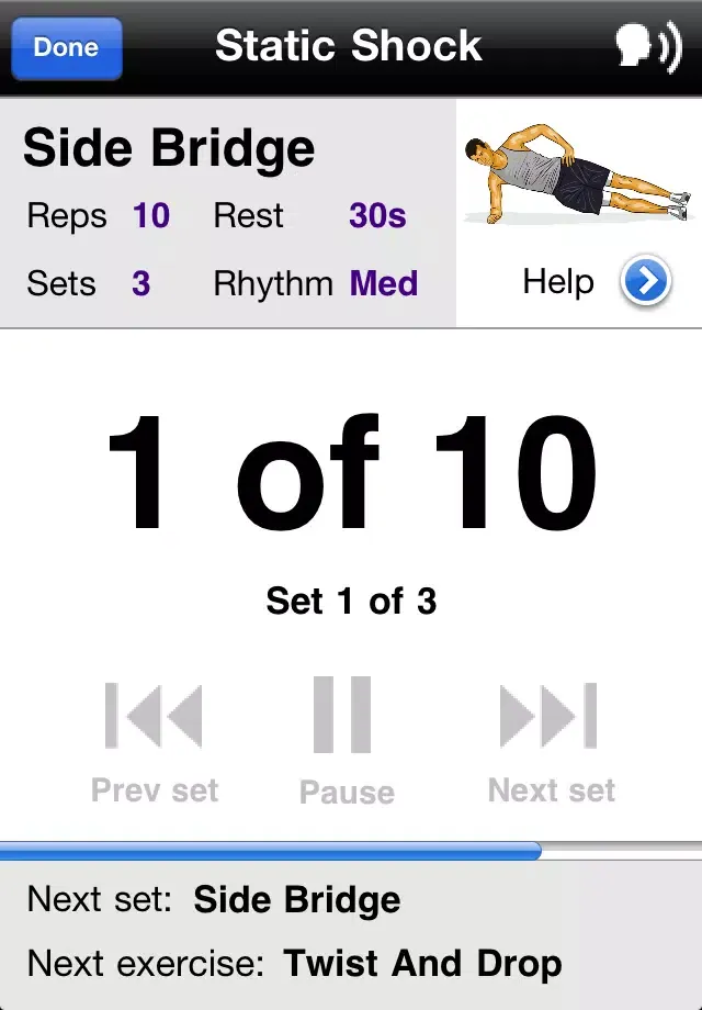 Tangkapan layar Core Workouts Free