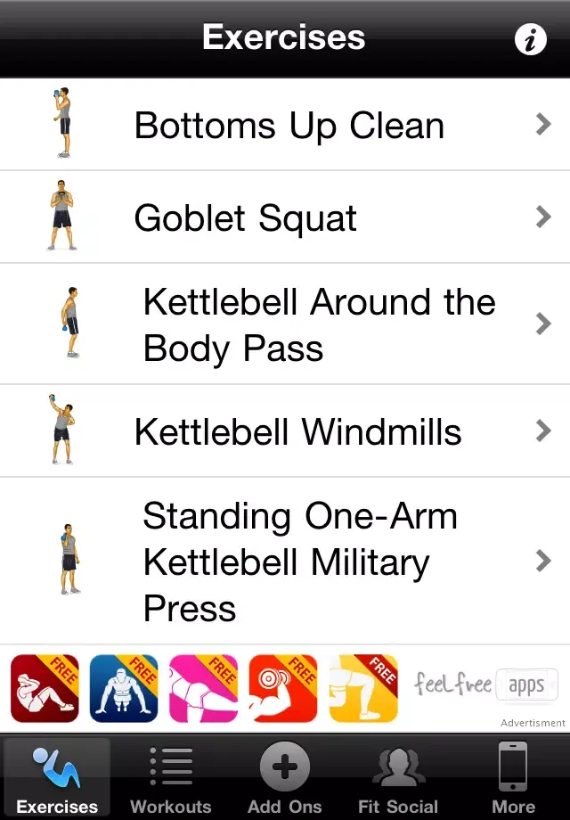 Kettlebell Workouts Free سکرین شاٹس