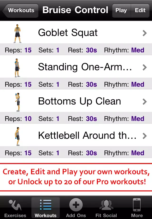 Kettlebell Workouts Free سکرین شاٹس