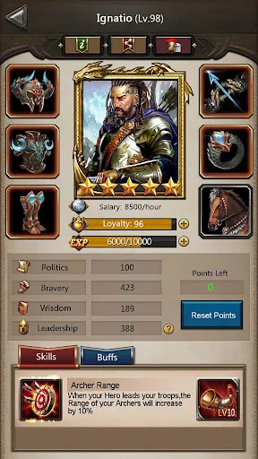 Ảnh chụp màn hình của Empire War: Age of hero