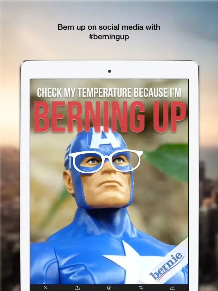 Berning Up - Show your Support for Bernie iPad  스크린샷