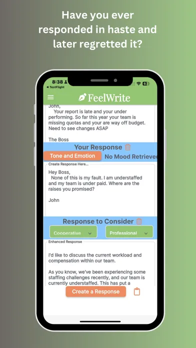 Capturas de tela do FeelWrite