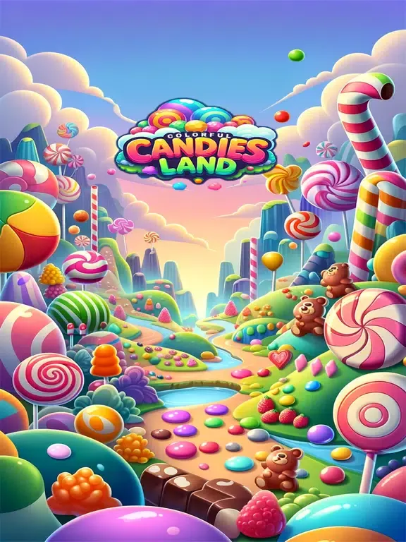 Capturas de tela do Colorful Candies Land iPad 