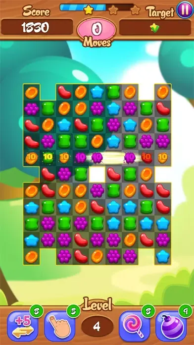 Capturas de tela do Colorful Candies Land