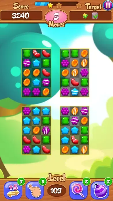 Capturas de tela do Colorful Candies Land
