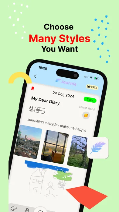 Captures d'écran de Speech-to-text Diary: Journie