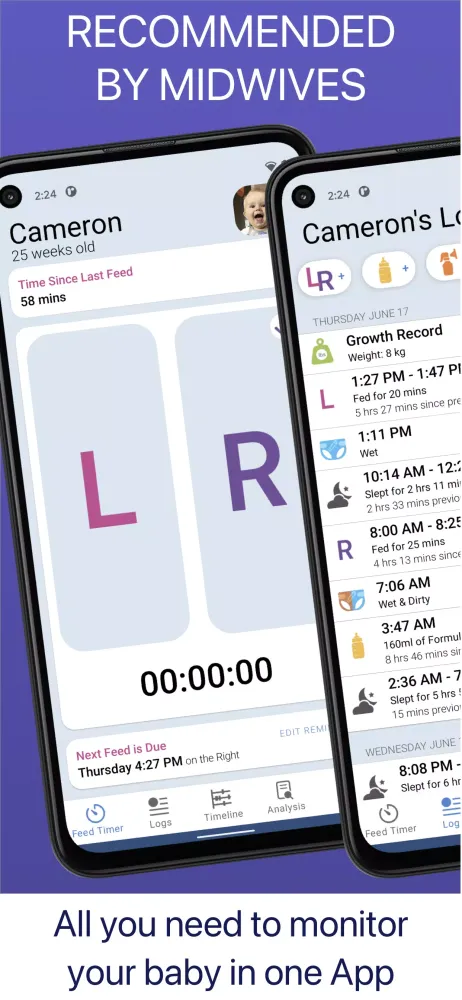 Baby Feed Timer, Breastfeeding Screenshots