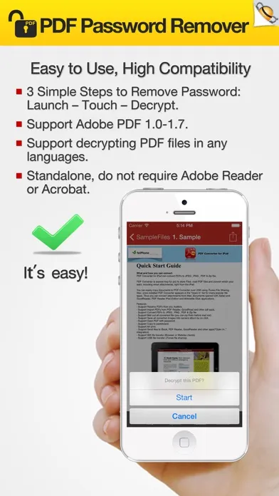 Zrzuty ekranu PDF Password Remover - Remove PDF Password