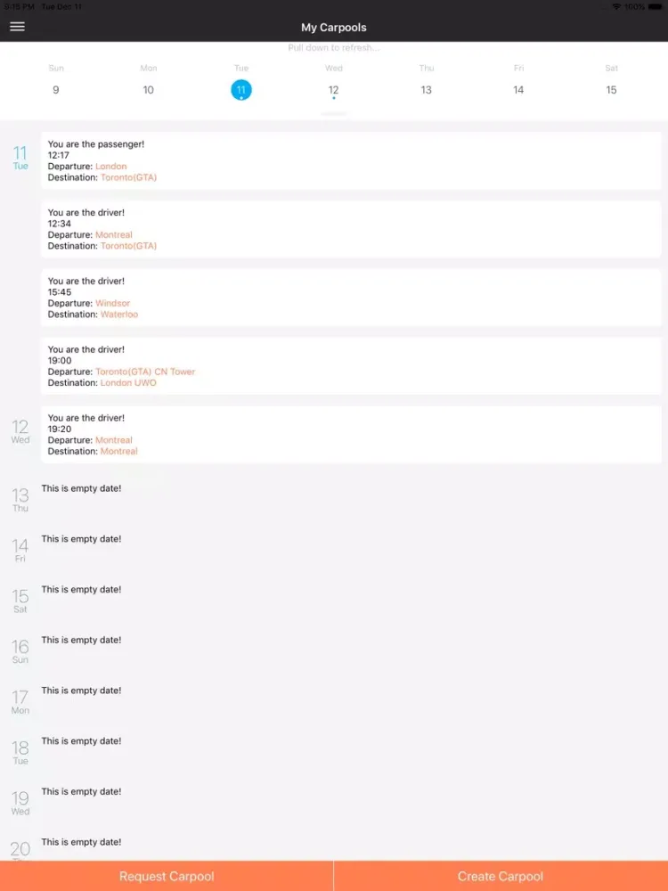 Capturas de tela do Carpool Calculator iPad 