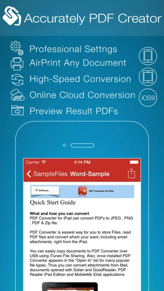 PDF Creator for iPhone سکرین شاٹس