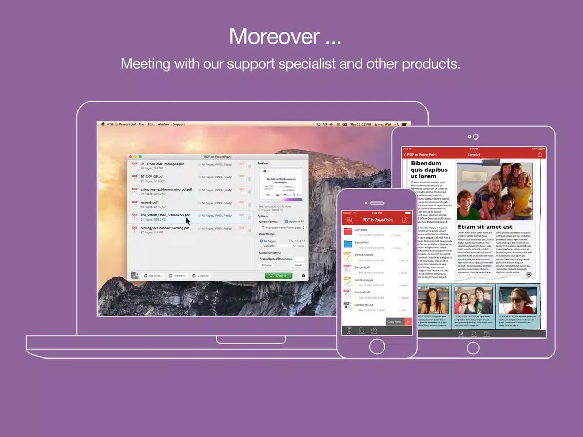 تصاویر PDF to PowerPoint Pro iPad 